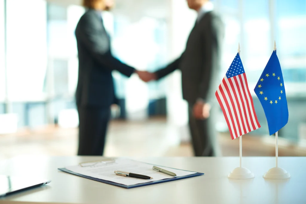 International business agreement between global trade partners